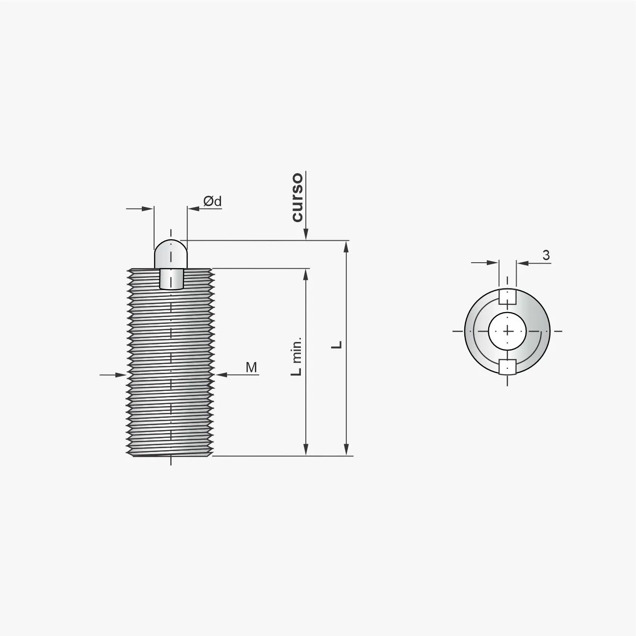 Desenho técnico do destacador PCDR-10-12-16-20-24